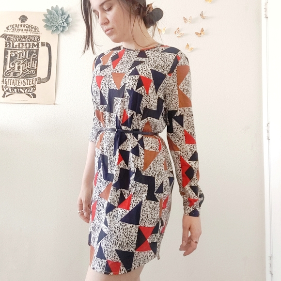 Geometric Mini Tunic Dress - Picture 1 of 7